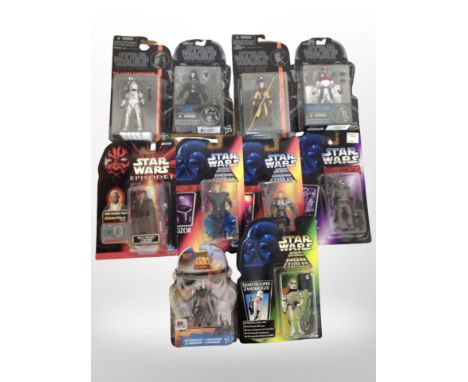 Ten Hasbro / Kenner Star Wars figures, boxed.