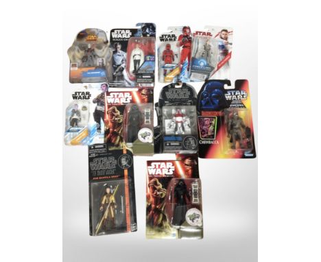 A group of Hasbro and Kenner Star Wars figurines boxed 