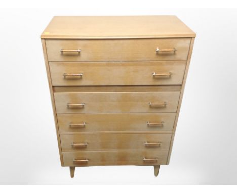 A Lebus oak six drawer chest, 79 cm x 41 cm x 114 cm 