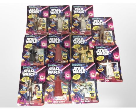Eleven Just Toys Bend-ems Star Wars figures, all boxed.