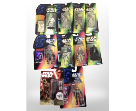Ten Hasbro / Kenner Star Wars figures, boxed.