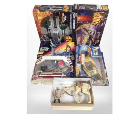 Six Hasbro Star Wars models, boxed.