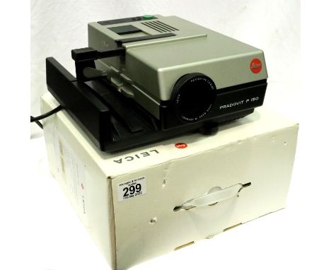 Leica Pradovit P150 slide projector, boxed. P&amp;P Group 2 (£18+VAT for the first lot and £3+VAT for subsequent lots) 