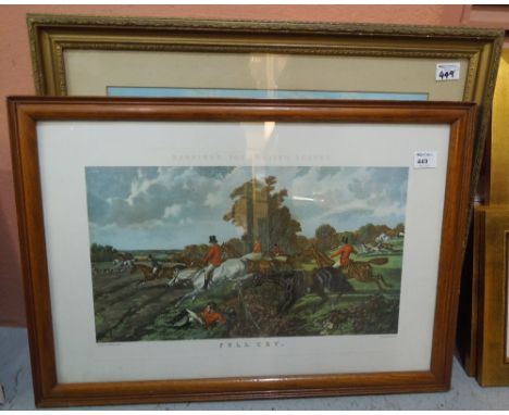 After J.M.W. Turner, 'Venice', a coloured print, together with after J.F. Herring, senior, 'Full Cry', a coloured fox hunting