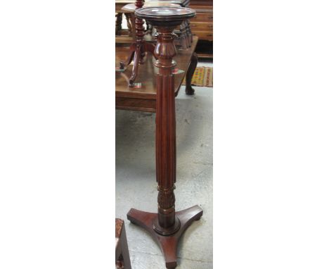 Victorian mahogany tripod torchere stand.