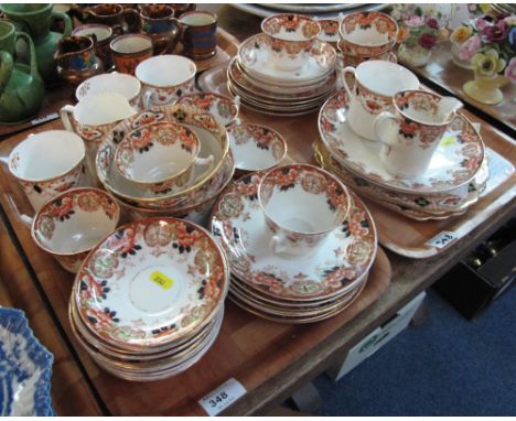 Two trays of Royal Stafford china floral teaware comprising: tea cups and saucers; various plates; milk jug; sucrier etc. (2)