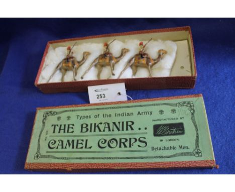 W. Britain original lead toy soldiers, Types of the Indian Army, the Bikanir Camel Corps, no.123  in original box.