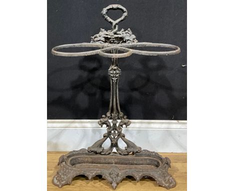 A Victorian style cast iron walking stick stand