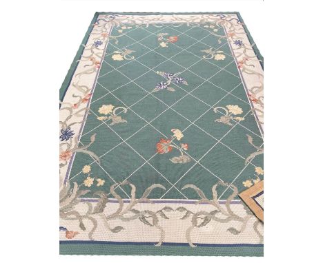 FINE PORTUGUESE FLAT WEAVE CARPET, 275cm x 180cm. 