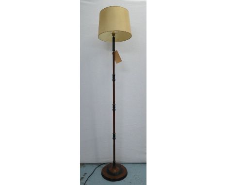 FLOOR STANDING LAMP, with a turned column and a shade, 176cm H. 