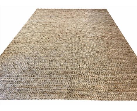 CLASSIC HAND WOVEN JUTE CARPET, 360cm x 270cm. 