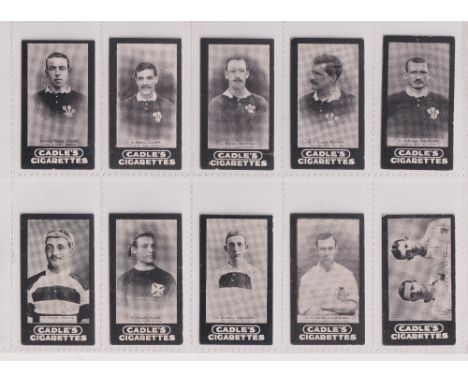 Cigarette cards, Cadle's, Footballers (10/20), Selwyn Biggs Cardiff, J. Blake Cardiff, A. Bryce Aberavon, A.J. Gould Newport,