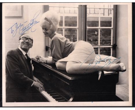 Entertainment, Sabrina (Norma Ann Sykes, 1936-2016) and Arthur Askey (1900-1982), two b/w press photos, both signed & dedicat