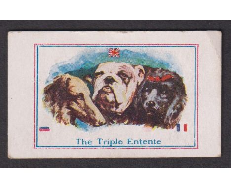 Cigarette card, S.H. Dawes, Army Pictures, Cartoons etc, type card, 'The Triple Entente' (small corner crease, slightly grubb