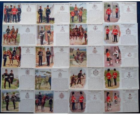 Postcards, Military, a good part set of approx. 99 History and Traditions military cards with 93/118 arranged in numerical or