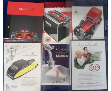 Ephemera, Motoring, to include a book La Ferrari 2008, 1944 Motor Commerce magazine, set of vintage Lucas maps in map case an