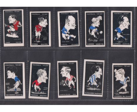 Trade cards, Barratt's, Football Stars (hand coloured), 10 cards, T. Smart & R. York, both Aston Villa, W. Blyth Birmingham C