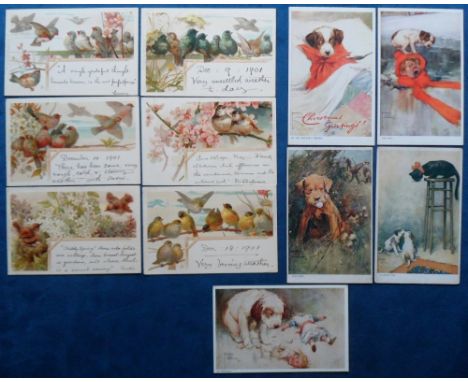Postcards, Animals, a collection of approx. 57 animal related cards all illustrated, with many anthropomorphic and chromos. A
