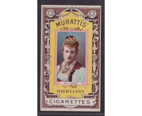 Cigarette card, Muratti, Actresses, FROGA A (horizontal back) 'P' size, Miss R Kennedy (gd) (1)