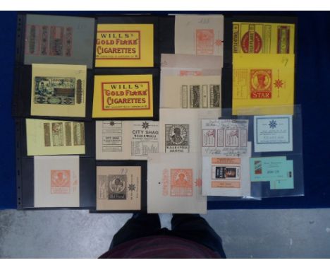 Tobacco ephemera, Wills, a selection of 100+ items, mostly proof cigarette packet labels, box labels & other items all for va