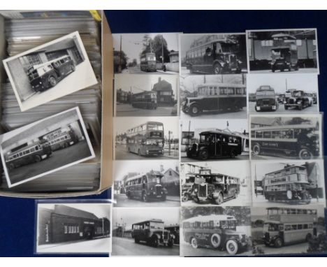 Photographs and Postcards, approx. 300 mainly b/w post card sized images of buses to include Dorking, Reigate, Guildford, Tol
