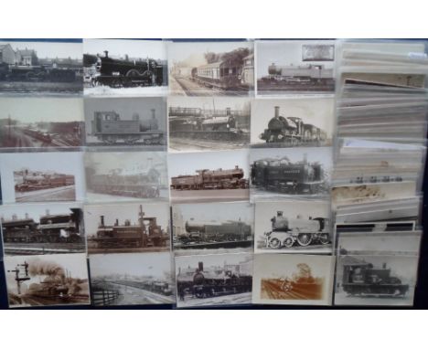 Postcards, Rail, a good RP collection of approx. 124 cards of locos, trains, electric, diesel, goods, rolling stock, industri