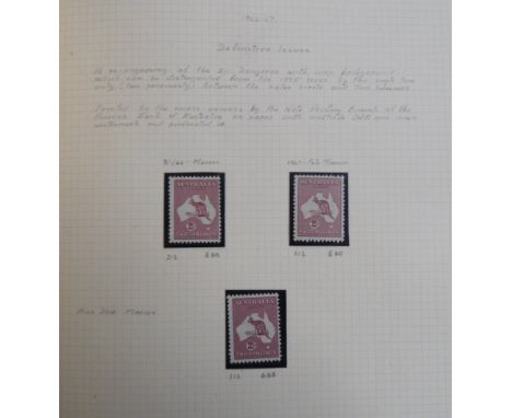 Stamps, Australia used collection in a Senator album, 1940s-1950s, to include varieties including 1946 2/- Roo shades, 1949 A