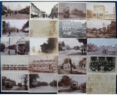 Postcards, Trams, a collection of approx. 61 cards related to trams, mostly in street scenes, with many close ups. RPs includ