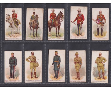 Cigarette cards, Gallaher, The South African Series 49 cards (a few duplicated), Types of the British Army (Green Back) 39 ca