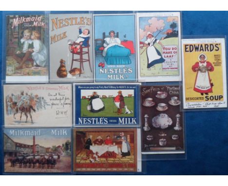 Postcards, a good advertising selection of 10 poster ads inc. 5 Tuck celebrated posters for 'Some pieces of Portland China' (