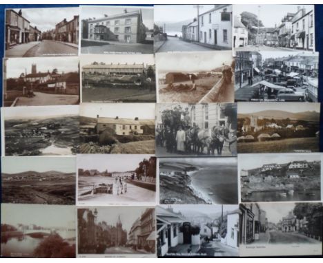 Postcards, Devon, a selection of approx. 77 cards with many good RPs of Harbour Hope Cove, Ilsingham, market day Holsworthy, 