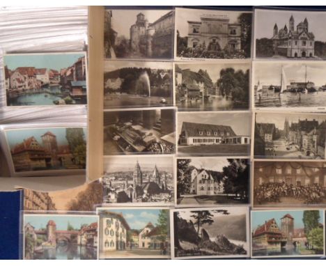 Postcards, Germany, approx. 200 cards RPs, printed and a few artist drawn to include street scenes, bridges, houses, castles,