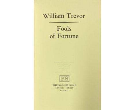 Trevor (William)  Fools of Fortune,   Copy No. 28 of 50 specially bound copies of the First UK Edition, bound by Kennys, Galw