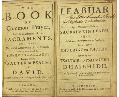 The Book of Common Prayer in Irish[Richardson (J.)] Leabhar na Nornaightheadh Ccomhchoitchionn agas Mhiniostralachda na Sacra