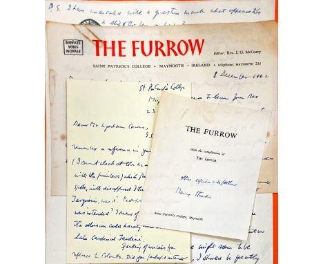 Correspondence relating to the Ecumenical Movement in Ireland, 1962Four Letters between the Rev. J.G. McGarry of Maynooth, ed