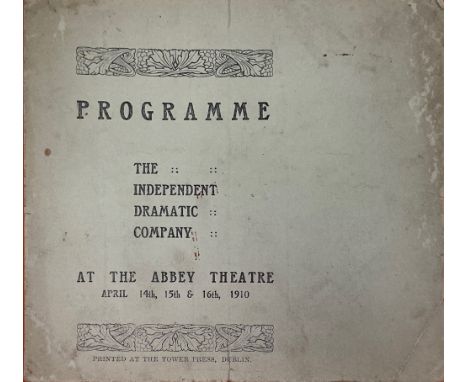 "The Memory of The Dead" Markieviez (Casimir Dunin) A Programme from the First Production in April, 1910 of The Memory of the