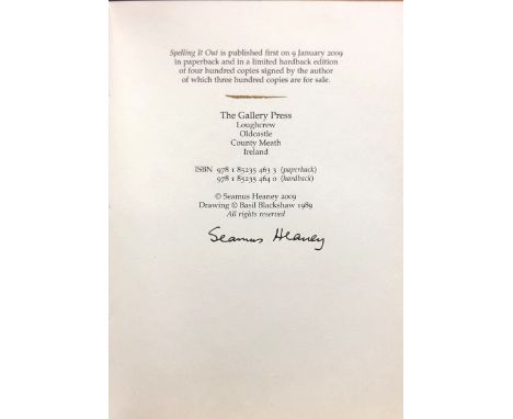 Heaney (Seamus) Opened Ground. Poems 1966 - 1996, 8vo L. (Faber &amp; Faber) 1998. First, Limited Edition, No. 210 of 300 Cop