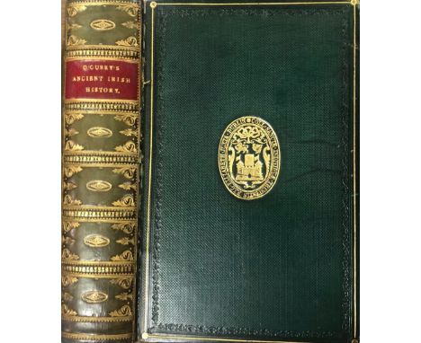 Prize Binding: O'Curry (Eugene) Lectures on The Manuscript Materials of Ancient Irish History, 8vo D. 1878. Hf. title, 26 lit