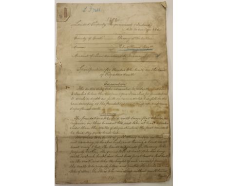 Specifications for Two Houses in Co. Cork, 1883A Manuscript containing specifications for two houses to be built on the lands