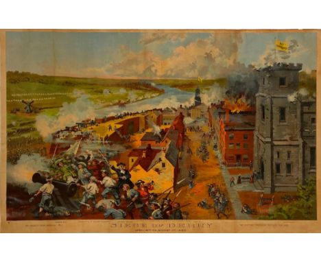 Coloured Lithograph: Clarke (E.F.) Siege of Derry - April 18th to August 1st 1689,; Toronto (Alexander &amp; Cable Ltd.) 1892