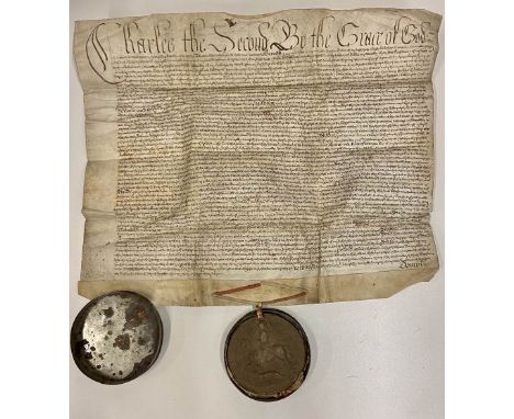 Grant of Lands in Co. Wexford from Charles IIRoyal Letters patent dated 15 April, 31st year of Charles II [1679], confirming 