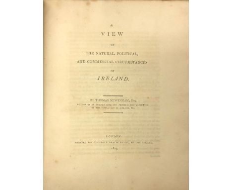 Newenham (Thomas) A View of The Natural Political and Commercial Circumstances, lg. 4to L. 1809. First Edn., recent hf. crush