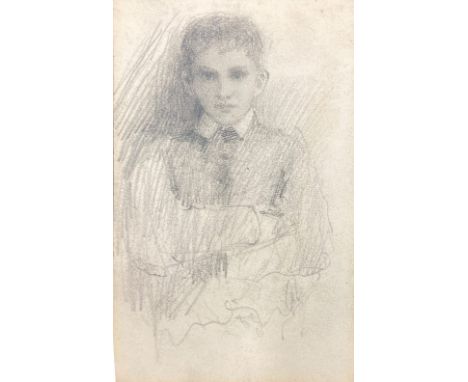 The Yeats Brothers"Jack & William"Yeats (John Butler) RHA (1839-1922) An attractive small pencil portrait of his son Jack Yea