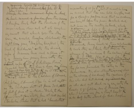 “Some Remarks on the Pedigree of the White Knight”Genealogy: Manuscript, 5 ff, containing comments on the genealogy of the Wh
