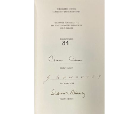Introduction by Seamus Heaney[Ciaran Carson] Irvine (W.R.)ed. From the Small Back Room, A Festschrift for Ciaran Carson, 8vo 