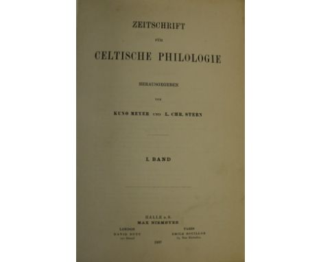 Meyer (Kuno), Stern (L. Chr.), Thurneysen (R.), Pokorny (J.) &amp; others. Zeitschrift fur Celtische Philologie, Vols. 1 - 13
