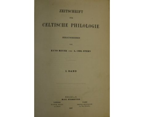 Meyer (Kuno), Stern (L. Chr.), Thurneysen (R.), Pokorny (J.) &amp; others. Zeitschrift fur Celtische Philologie, Vols. 1 - 13