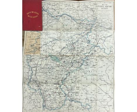 Co. Kildare: Laler (Richard I.P.) Map of the Kildare Hunting District, published by Hodges Figgis D.D. 1860. Lg. hand-coloure