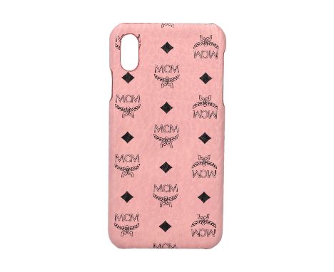 MCM Handyhülle Iphone X, NP.: 140,-€. Visetos Serie in Rosa mit schwarzem Logo-Druck. Box und Staubbeutel anbei. Sehr guter Z