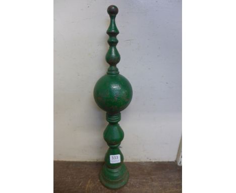 A cast iron finial